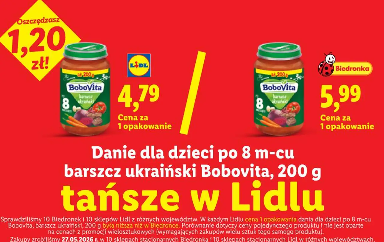 Bobovita barszcz ukraiński, danie dla dzieci po 8 m-cu