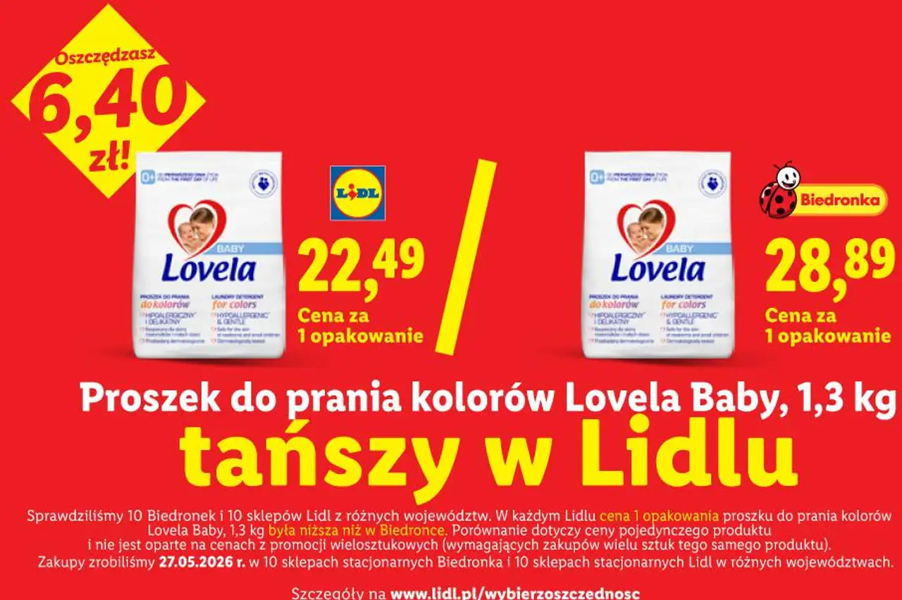 Proszek do prania kolorów Lovela Baby, 1,3 kg
