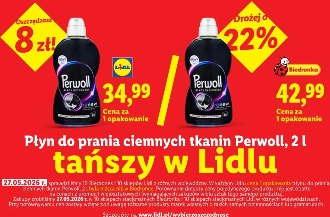 Płyn do prania ciemnych tkanin Perwoll, 2 l