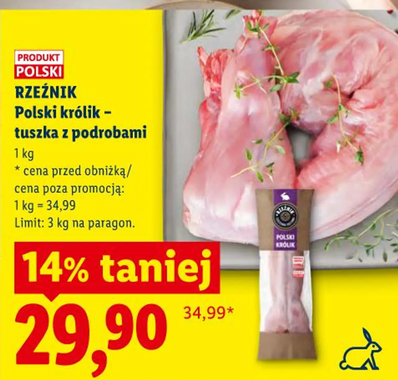 Rzeźnik Polski królik - tuszka z drobami