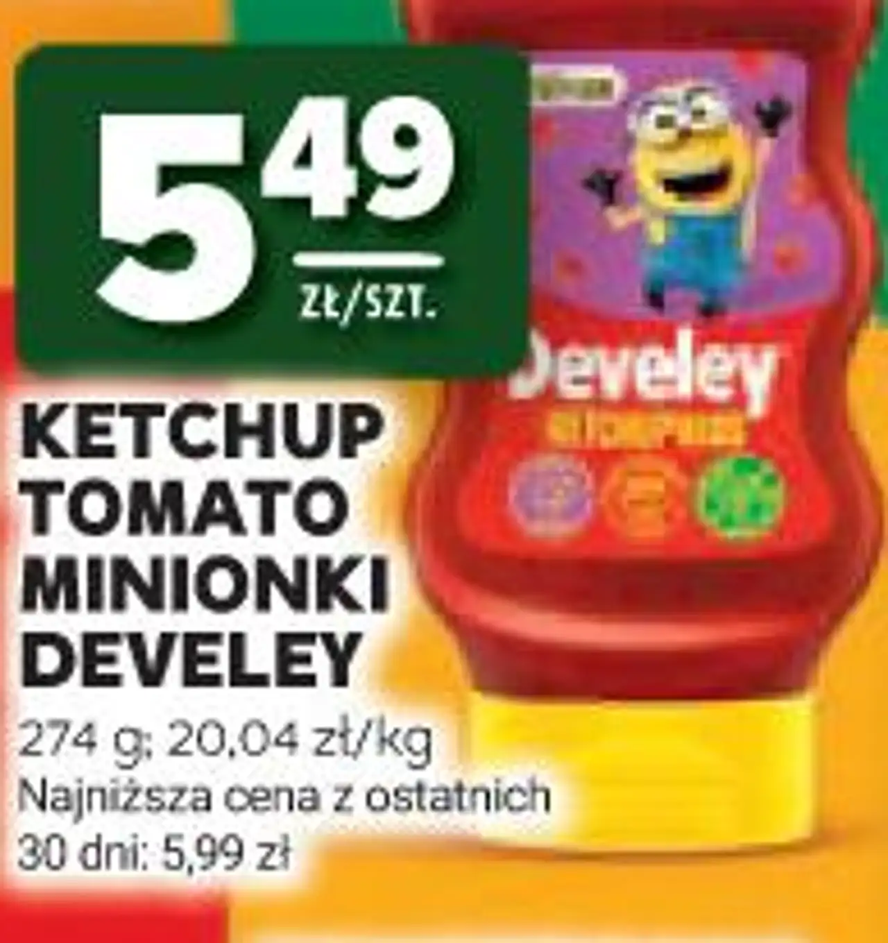 KETCHUP TOMATO MINIONKI DEVELEY
