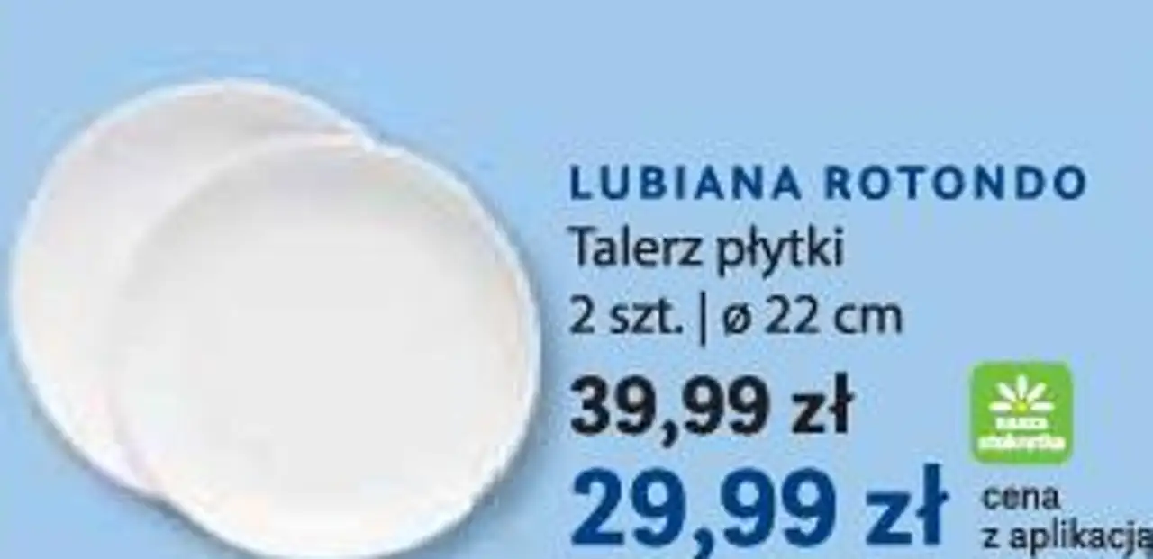 LUBIANA ROTONDO Talerz płytki 2 szt. | ø 22 cm