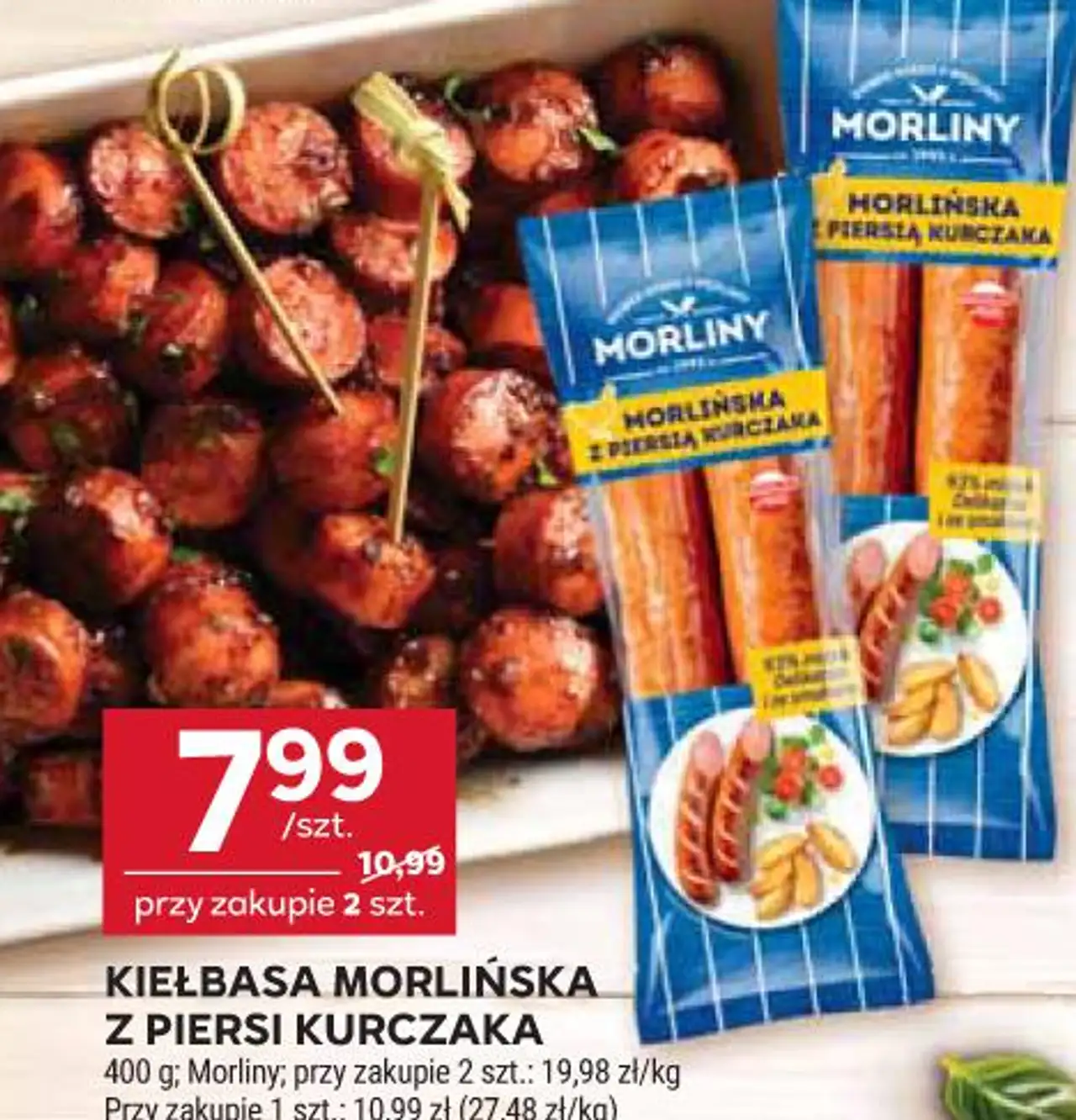 Kiełbasa morlińska z piersi kurczaka Morliny