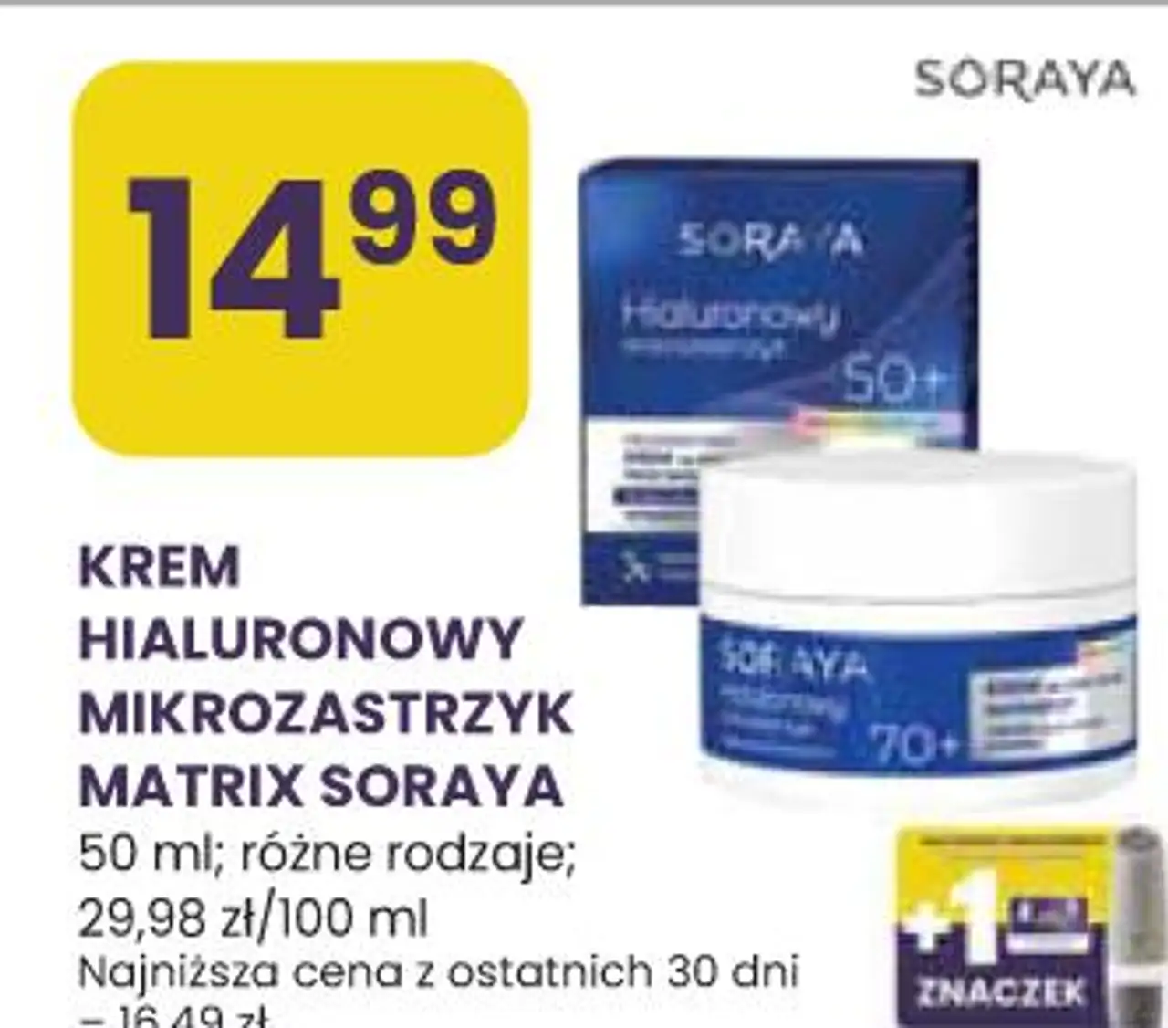 KREM HIALURONOWY MIKROZASTRZYK MATRIX SORAYA