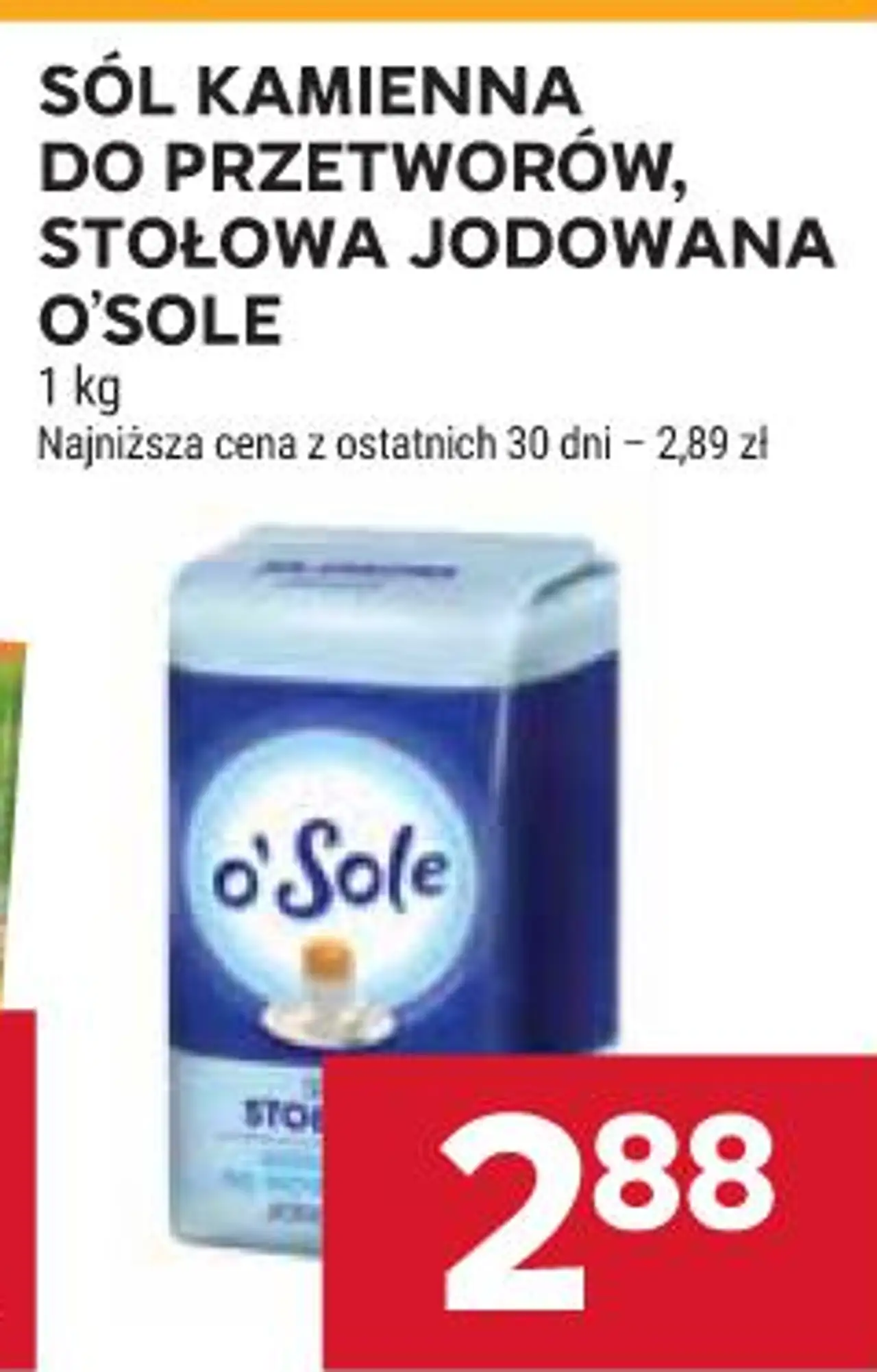 Sól kamienna do przetworów, stołowa jodowana O'Sole