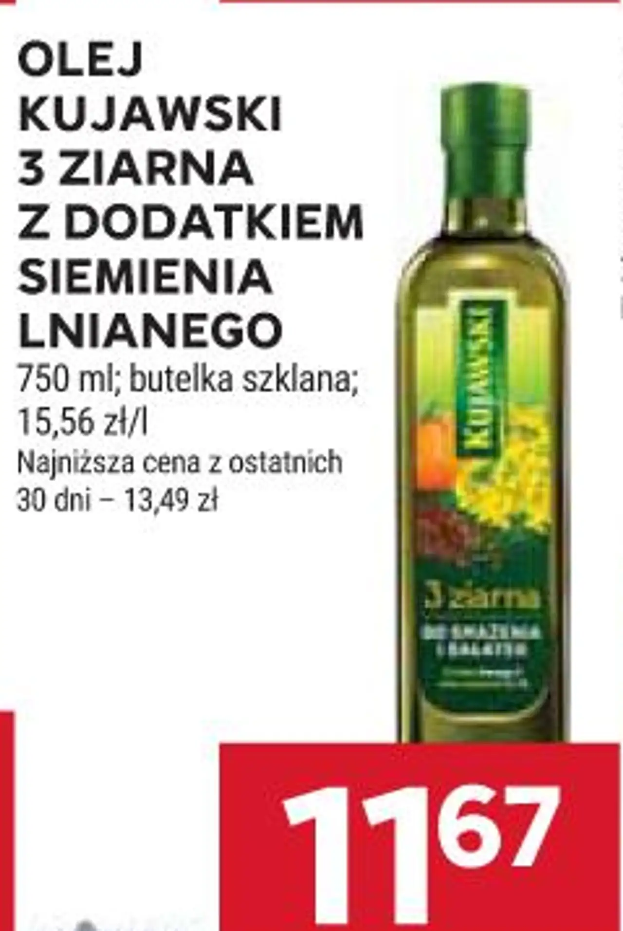 Olej Kujawski 3 ziarna z dodatkiem siemienia lnianego
