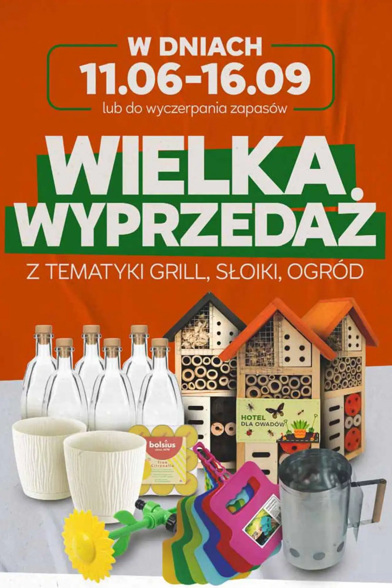 Wielka wyprzedaż z tematyki grill, słoiki, ogród