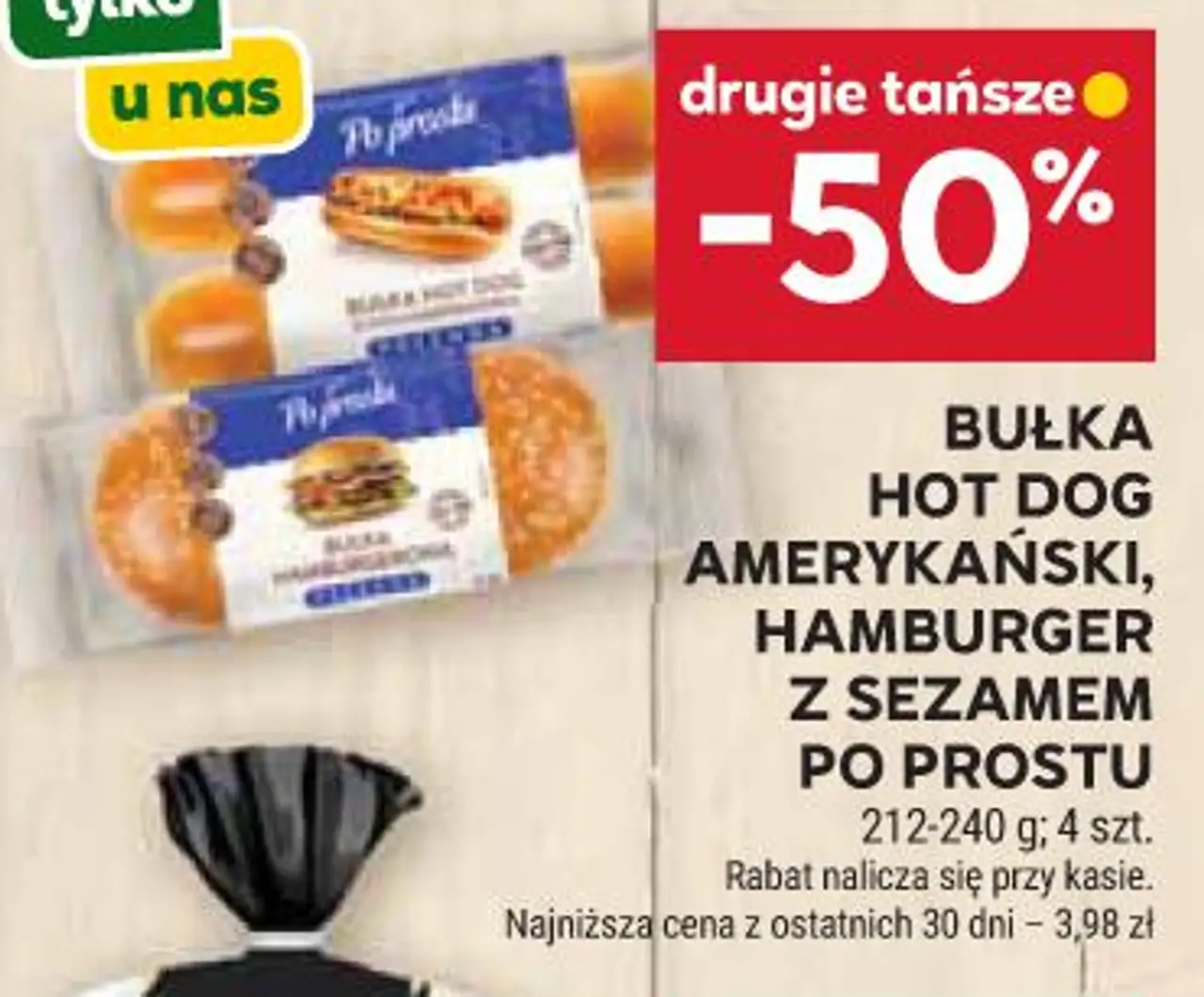 Bułka hot dog amerykański, hamburger z sezamem Po prostu