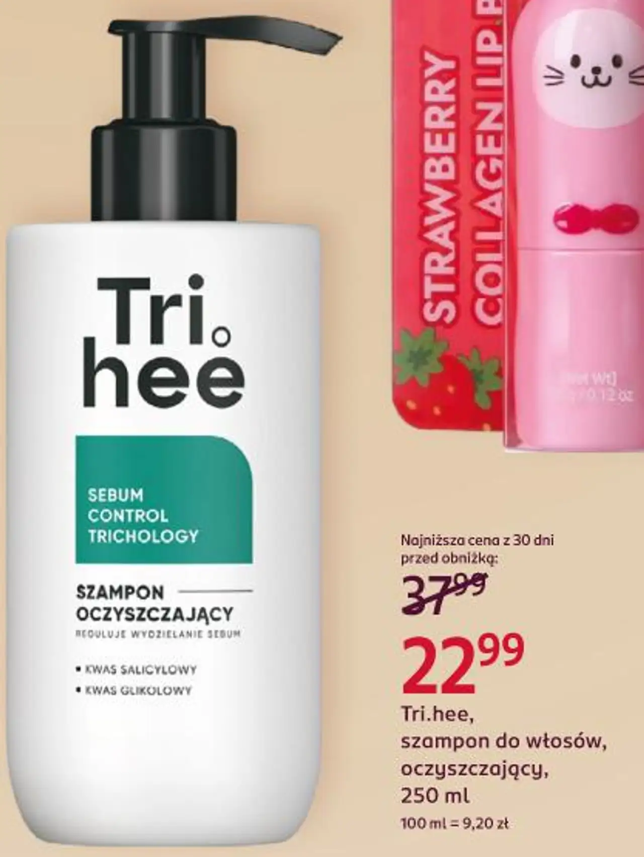 Tri.hee, szampon do włosów, oczyszczający, 250 ml