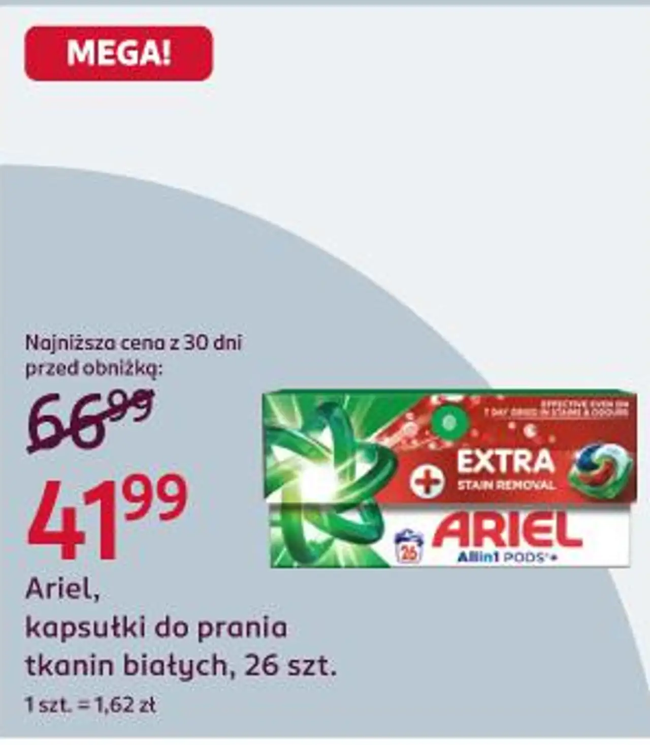 Ariel, kapsułki do prania tkanin białych, 26 szt.