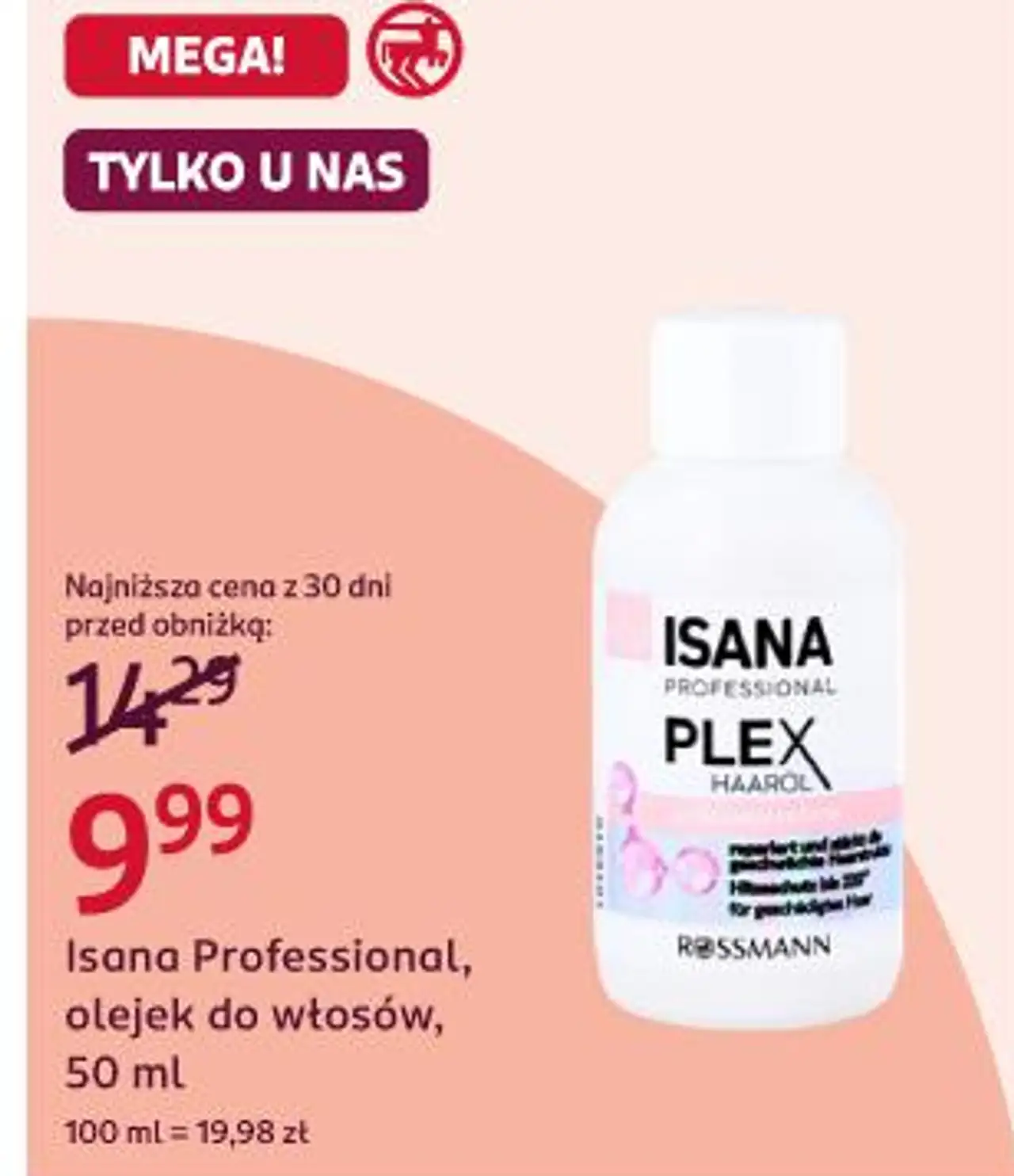 Isana Professional, olejek do włosów, 50 ml