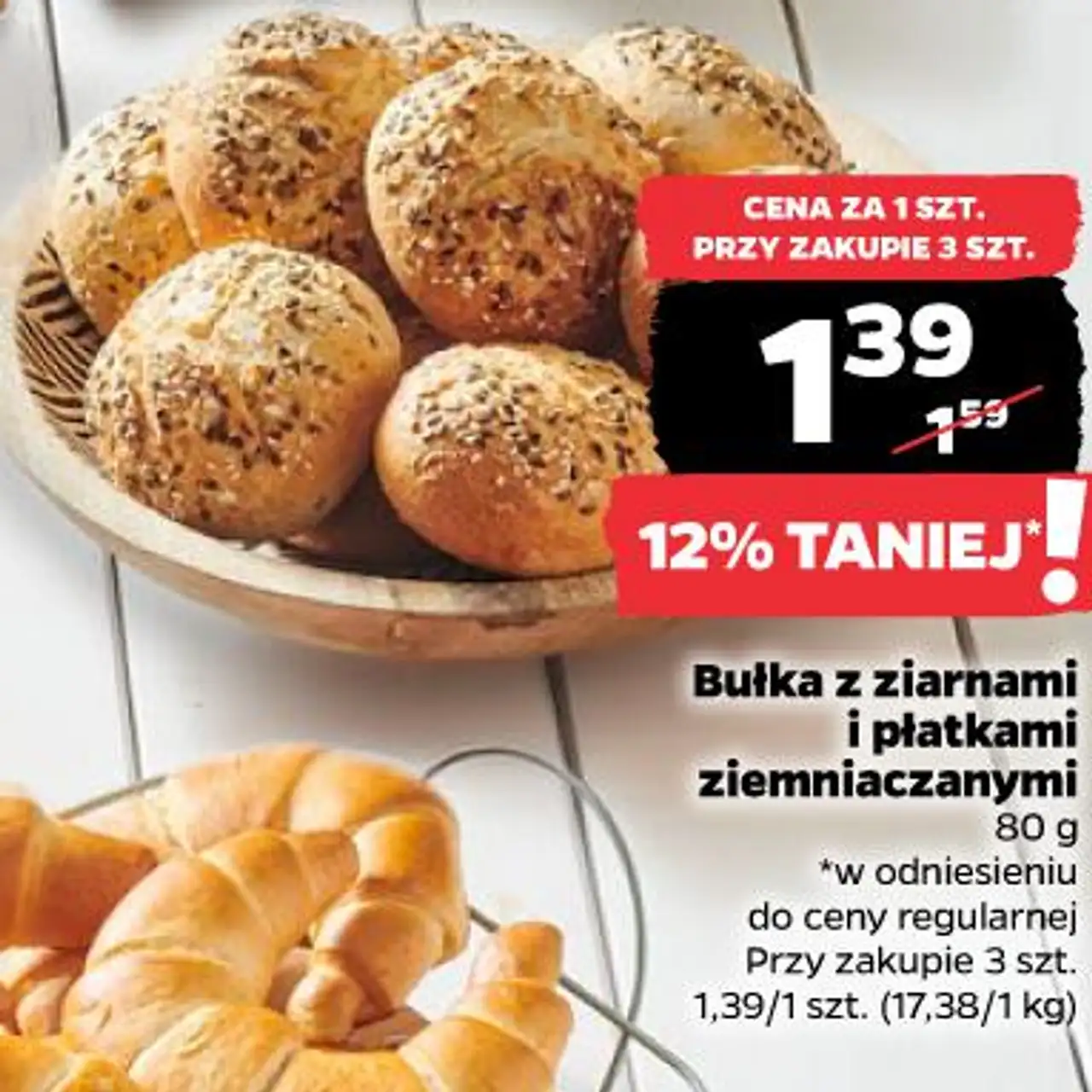 Bułka z ziarnami i płatkami ziemniaczanymi