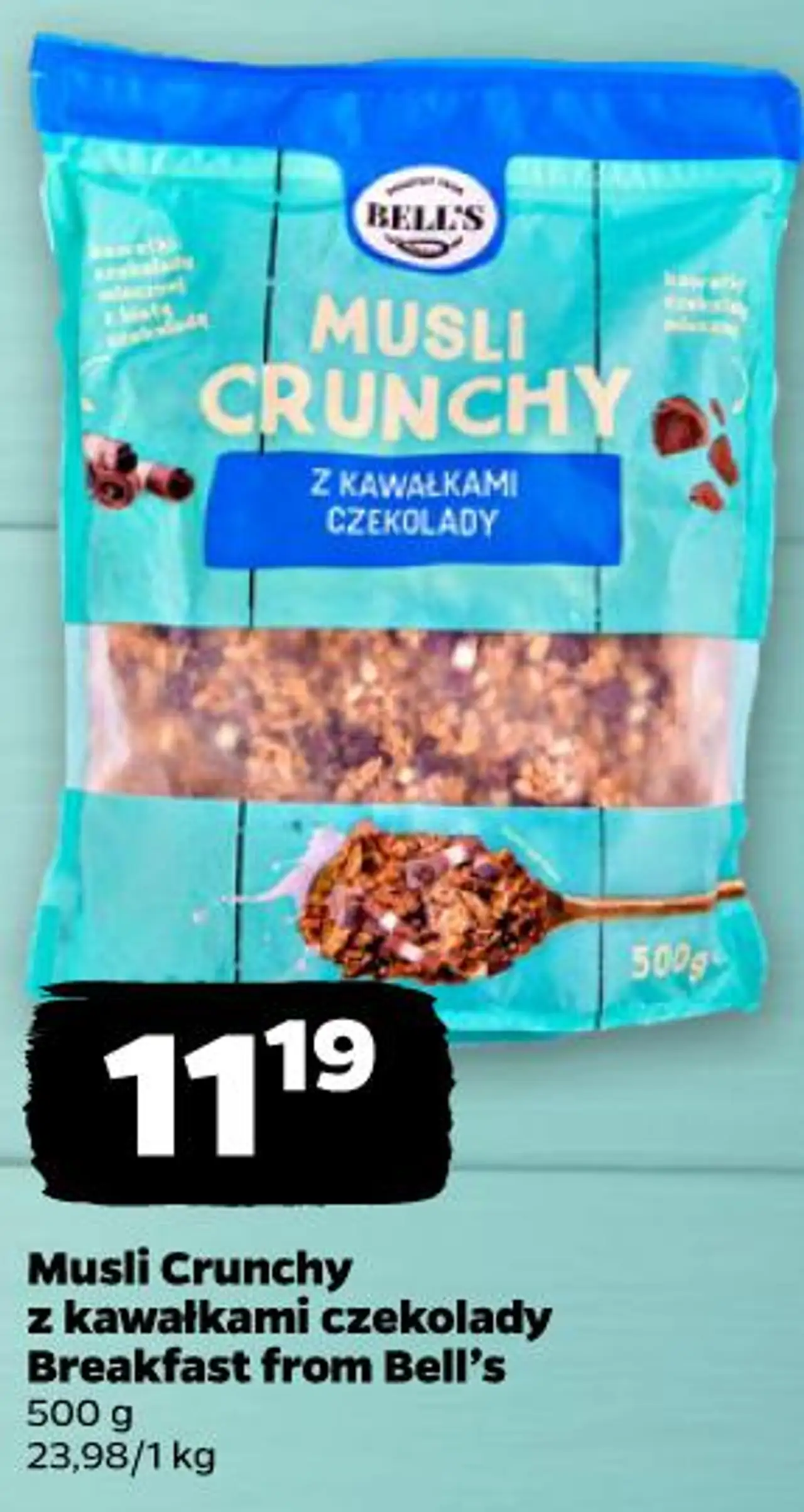 Musli Crunchy z kawałkami czekolady Breakfast from Bell's