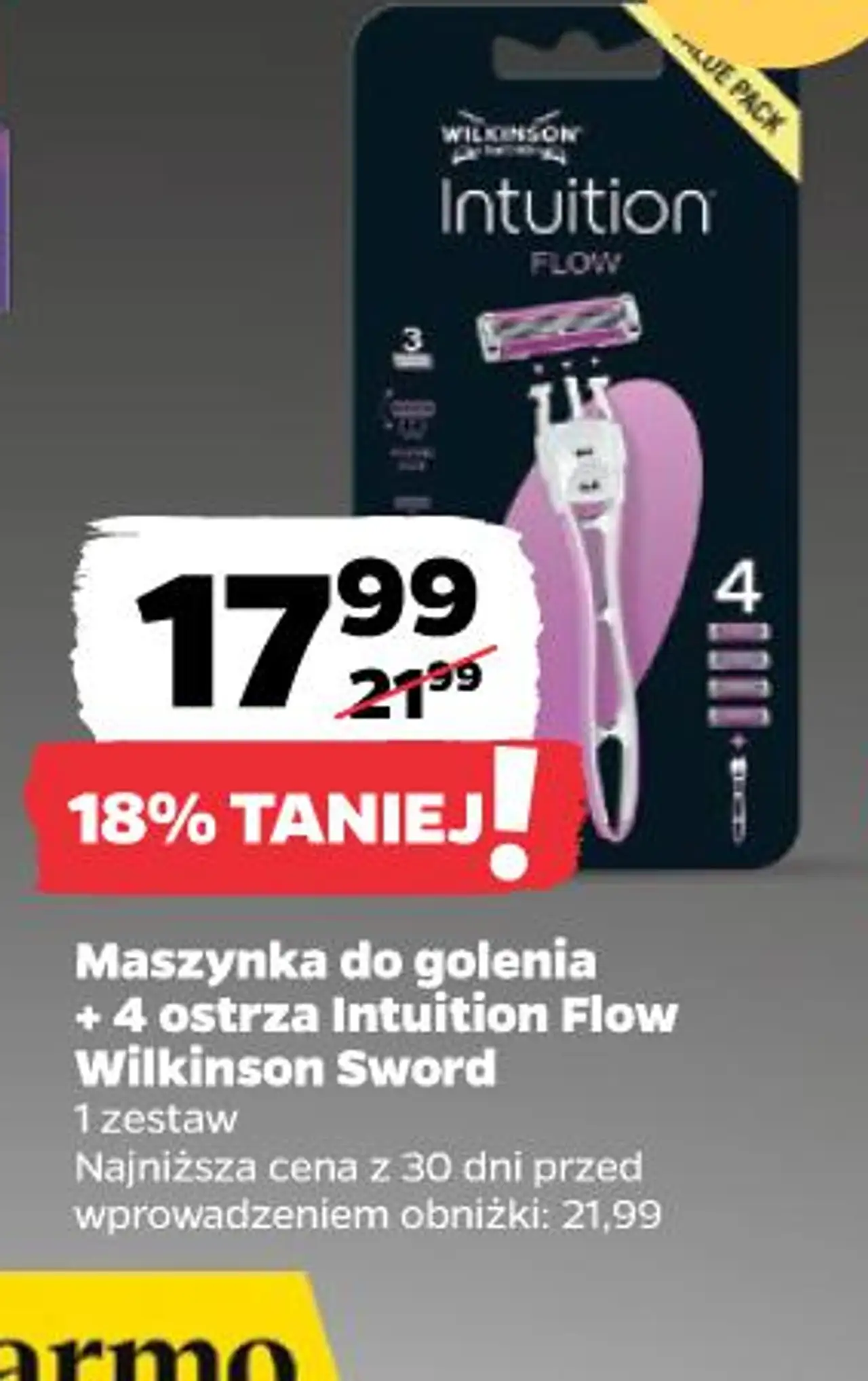 Maszynka do golenia + 4 ostrza Intuition Flow Wilkinson Sword