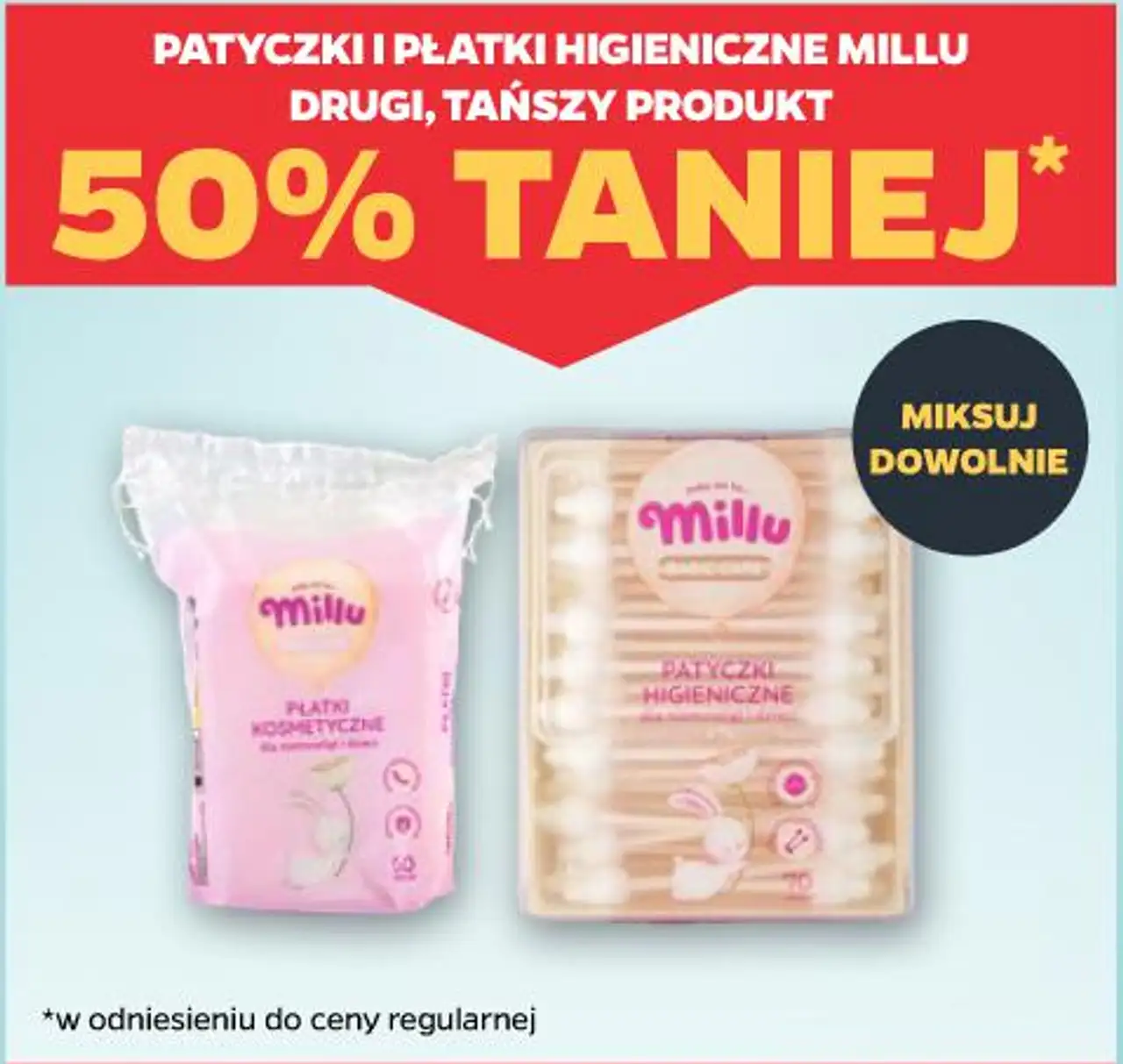 Patyczki i płatki higieniczne Millu