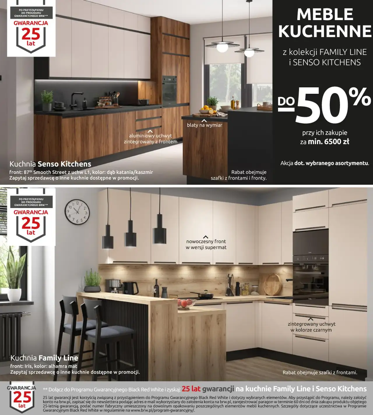 Meble kuchenne z kolekcji Family Line i Senso Kitchens do -50% przy ich zakupie za min. 6500 zł