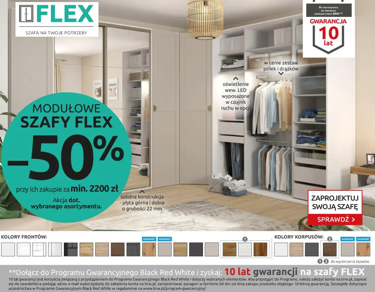 Modułowe szafy Flex -50% przy ich zakupie za min. 2200 zł