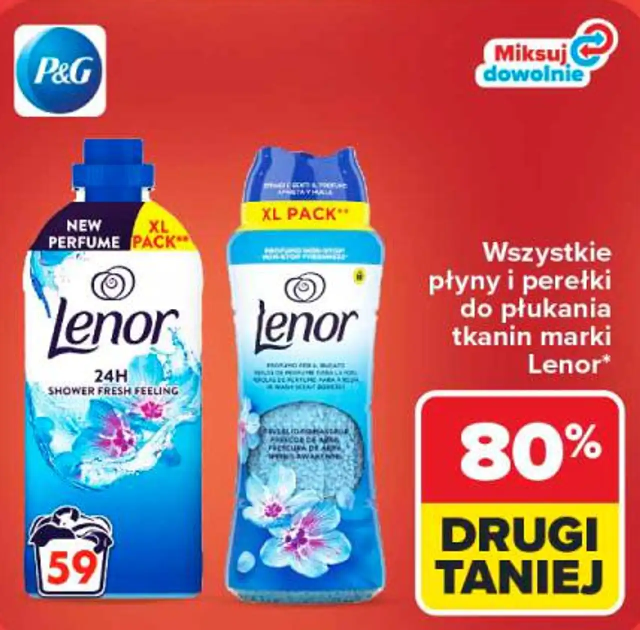 Wszystkie płyny i perełki do płukania tkanin marki Lenor