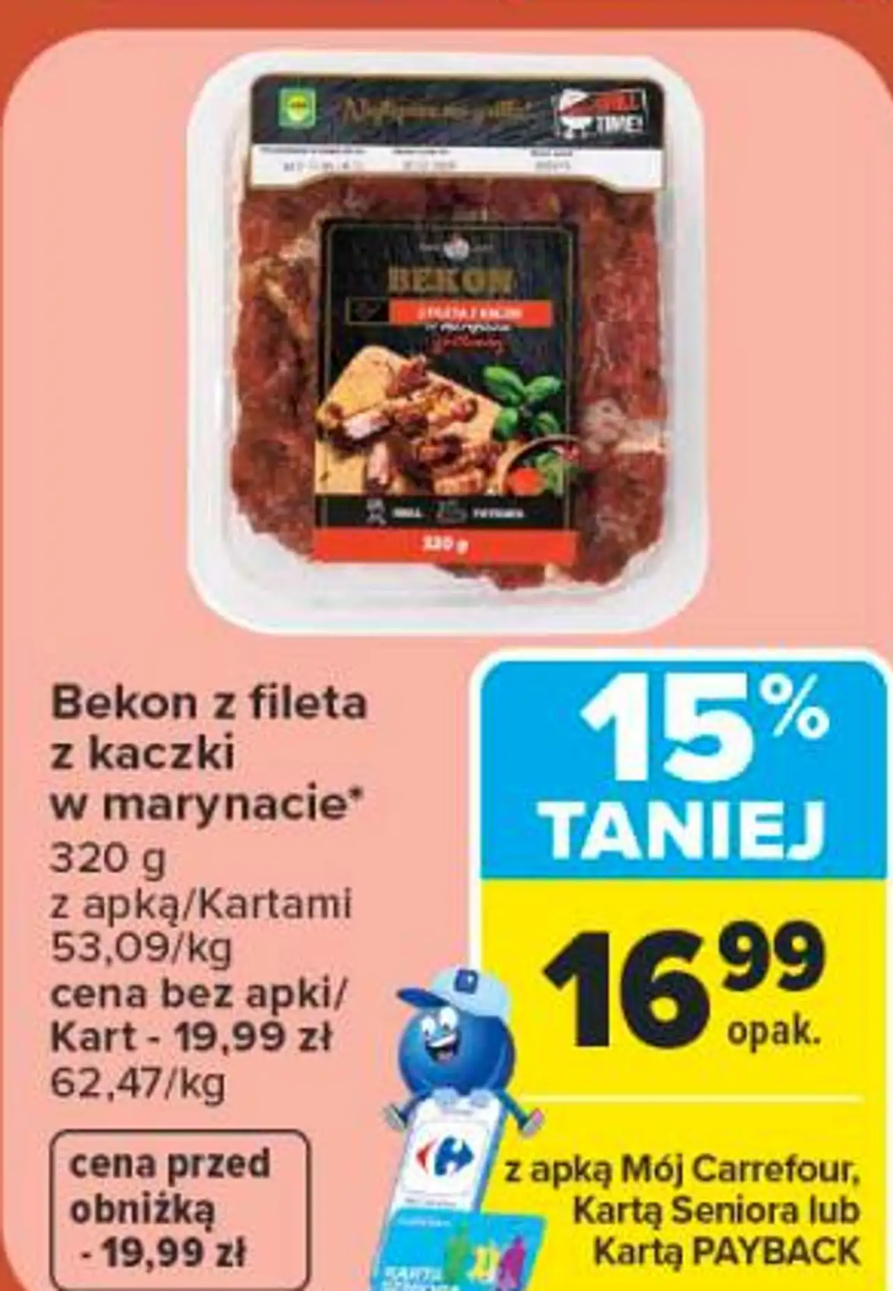 Bekon z fileta z kaczki w marynacie