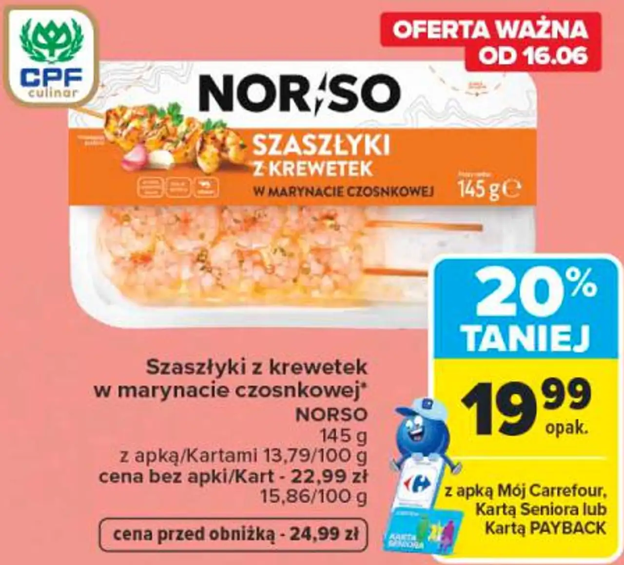 Szaszłyki z krewetek w marynacie czosnkowej NORSO