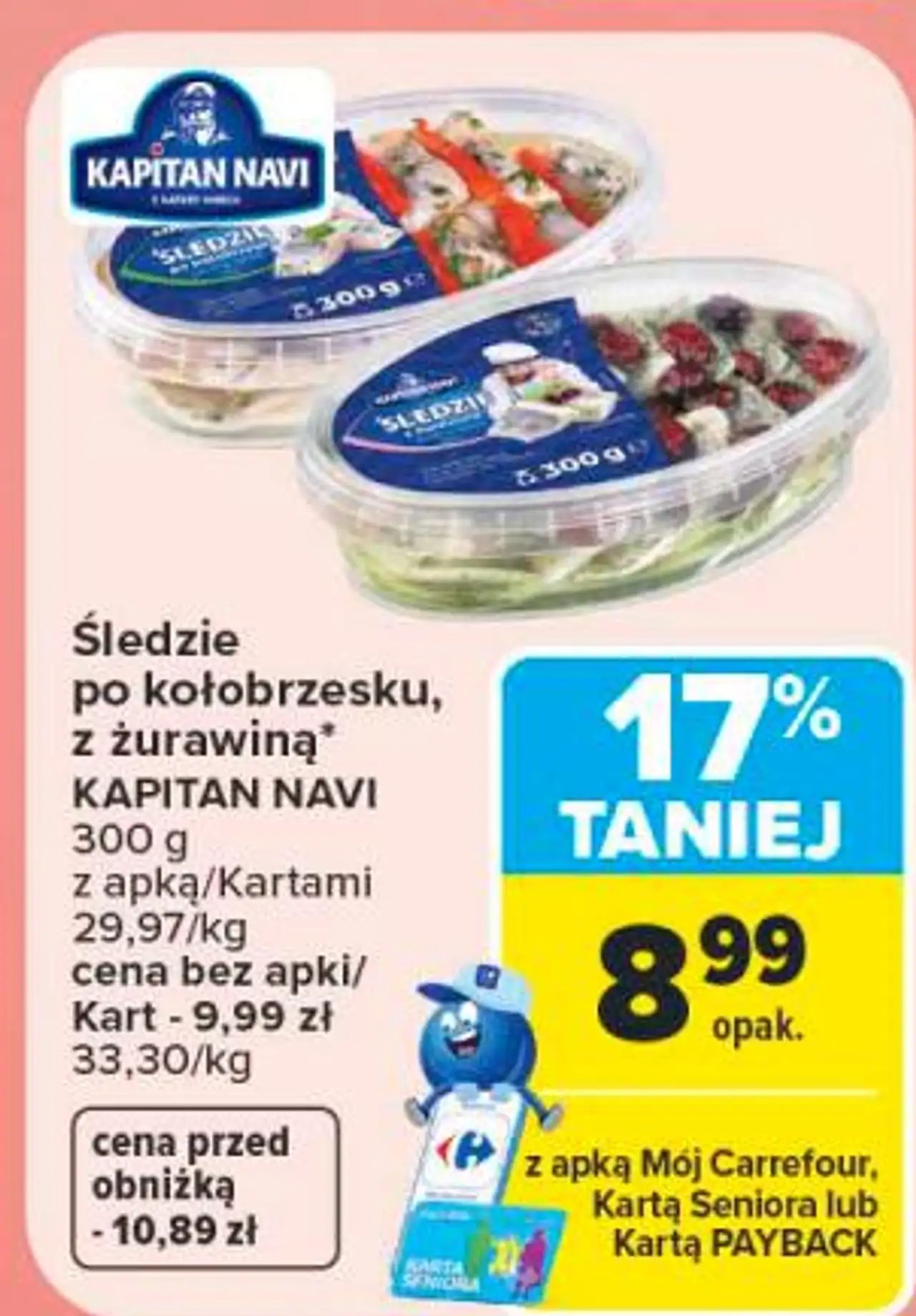 Śledzie po kołobrzesku, z żurawiną KAPITAN NAVI