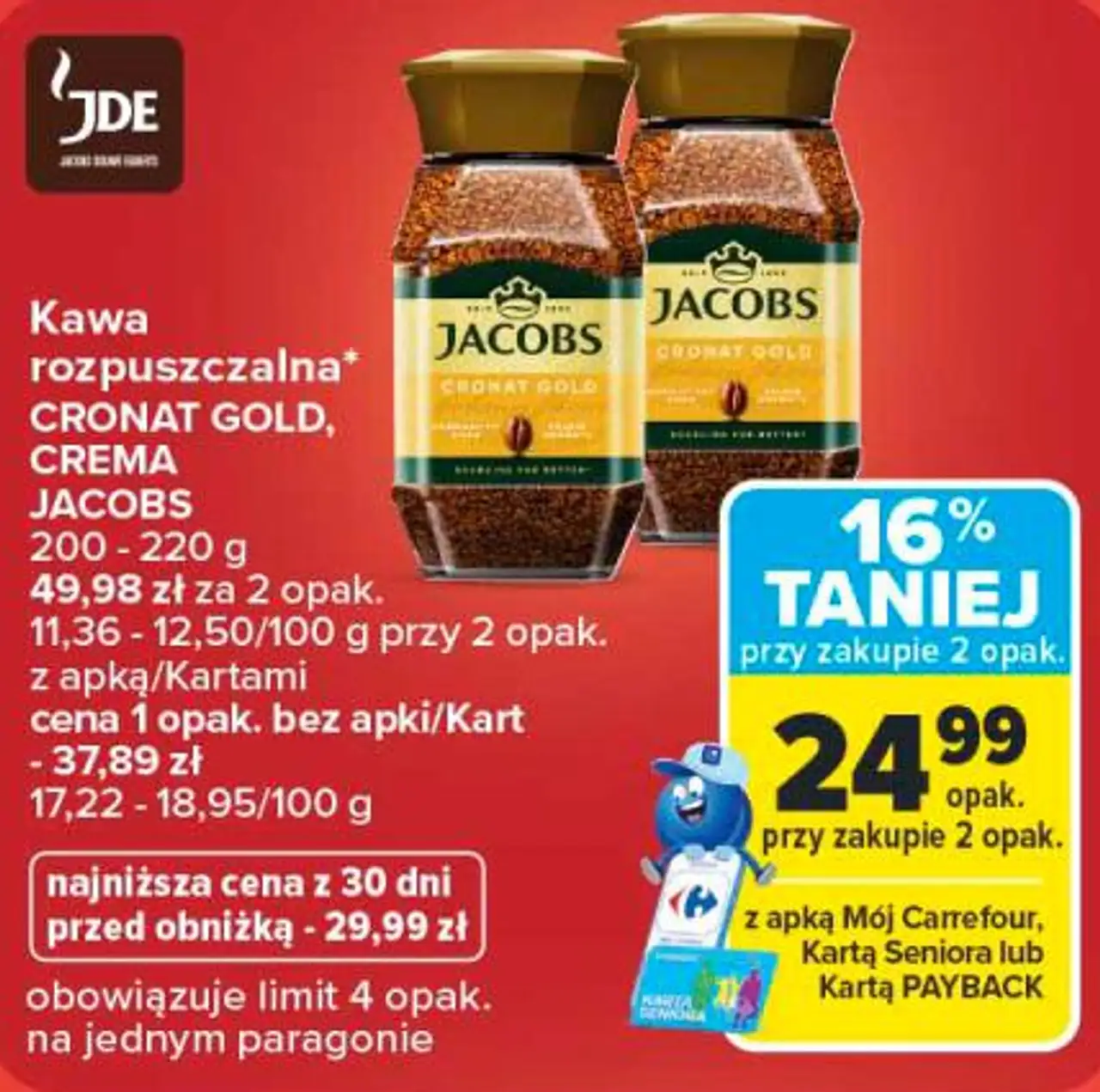 Kawa rozpuszczalna Jacobs Cronat Gold, Crema