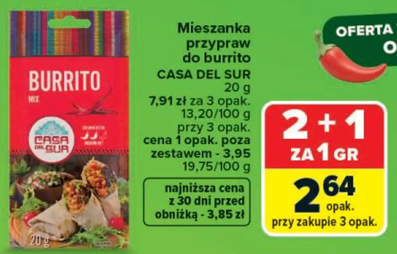 Mieszanka przypraw do burrito CASA DEL SUR