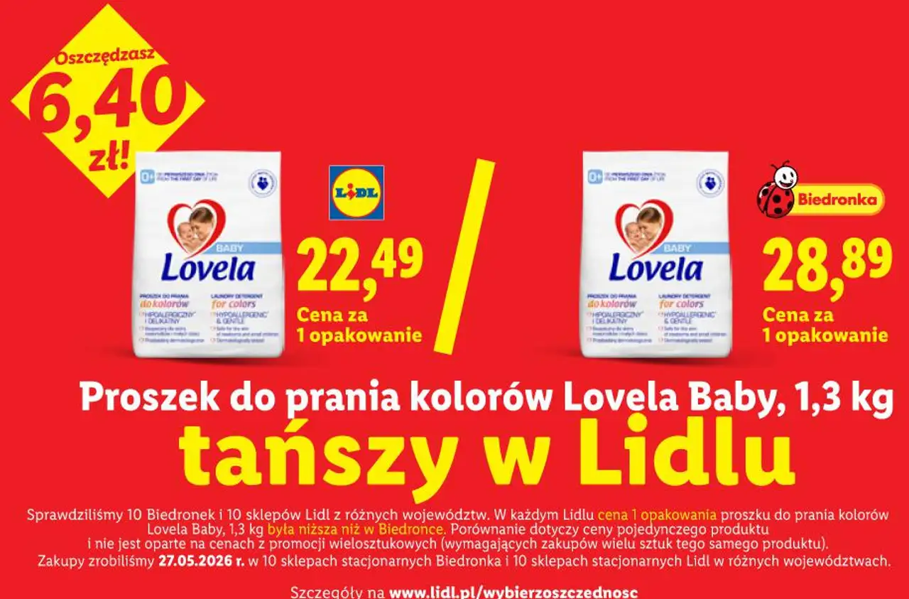 Proszek do prania kolorów Lovela Baby, 1,3 kg