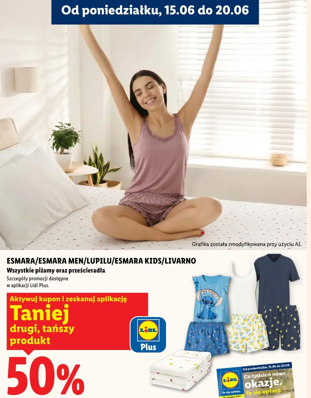 Wszystkie piżamy oraz prześcieradła ESMARA/ESMARA MEN/LUPILU/ESMARA KIDS/LIVARNO