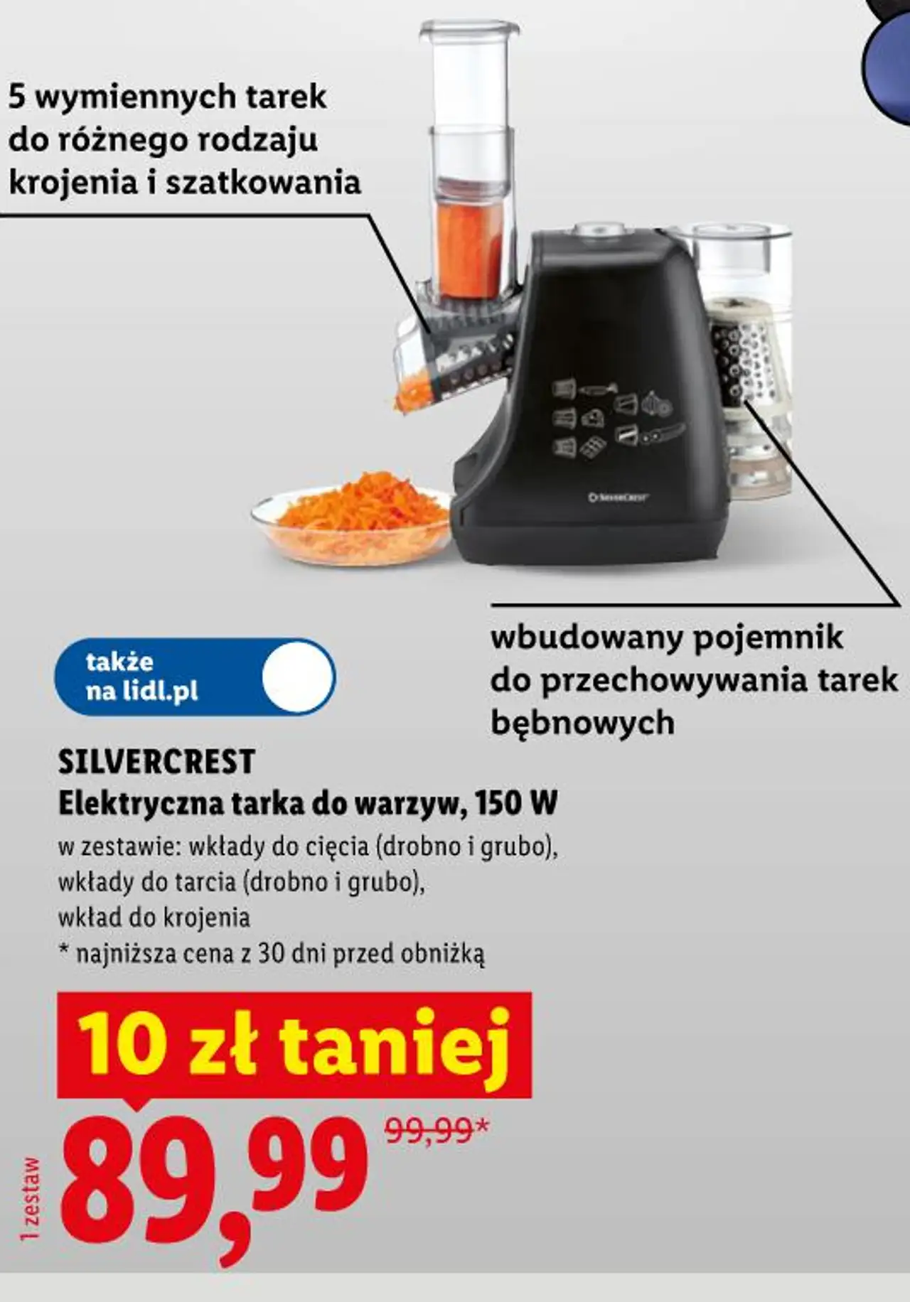 SILVERCREST Elektryczna tarka do warzyw, 150 W