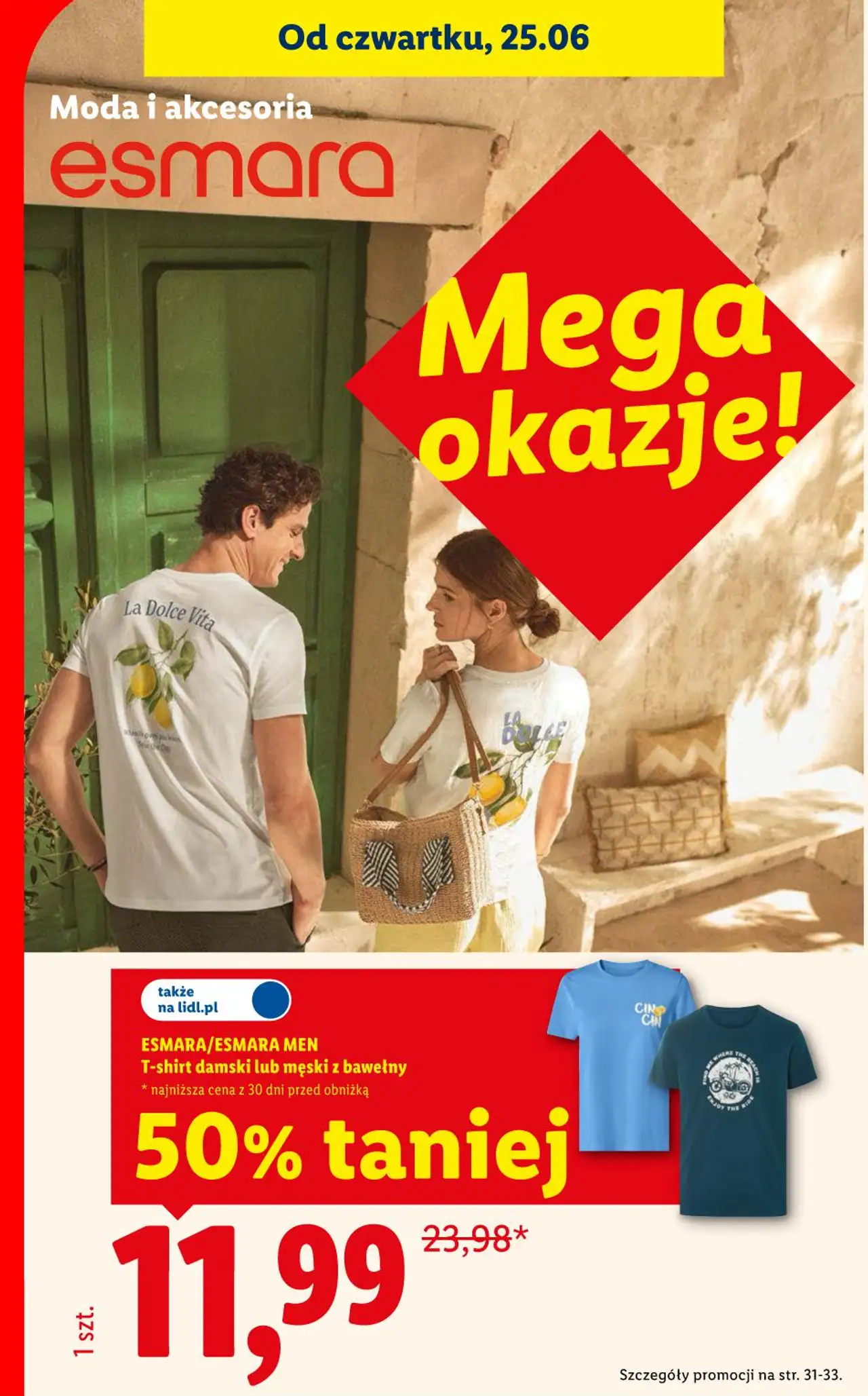 Esmara / Esmara Men T-shirt damski lub męski z bawełny