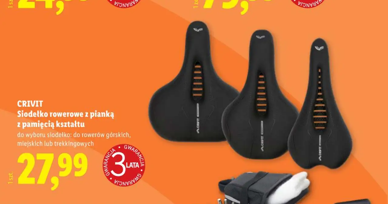 CRIVIT Siodełko rowerowe z pianką z pamięcią kształtu