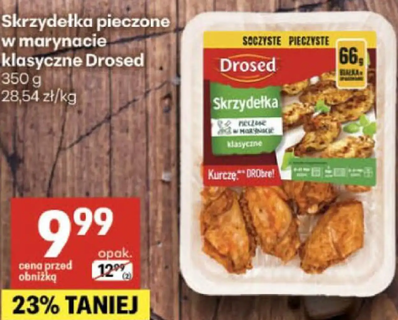 Skrzydełka pieczone w marynacie klasyczne Drosed