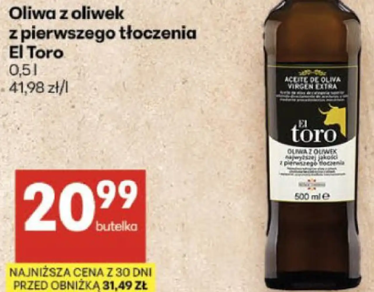Oliwa z oliwek z pierwszego tłoczenia El Toro