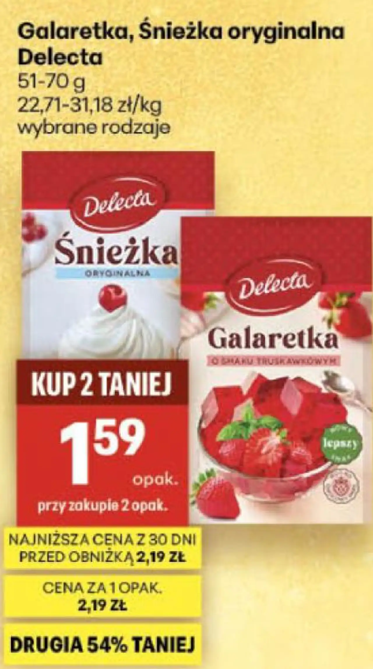 Galaretka, Śnieżka oryginalna Delecta