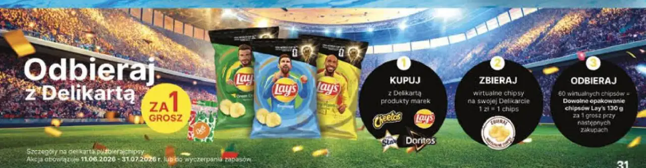 Wirtualne chipsy Lay's, Cheetos, Doritos za 1 grosz