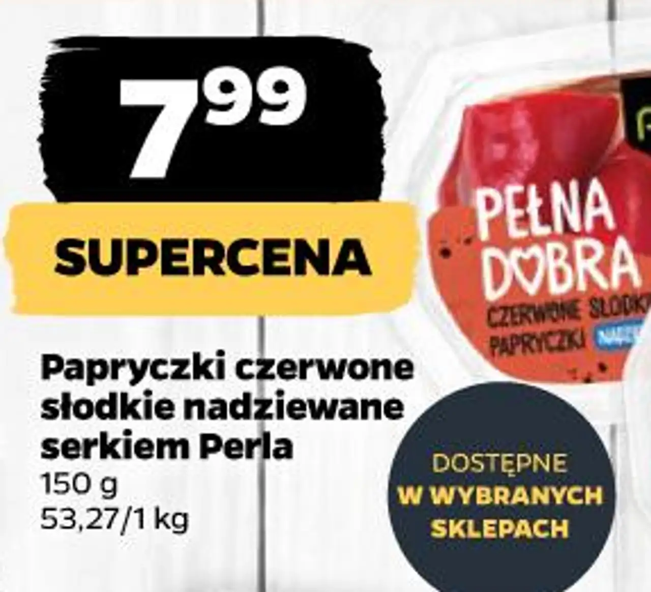 Papryczki czerwone słodkie nadziewane serkiem Perla