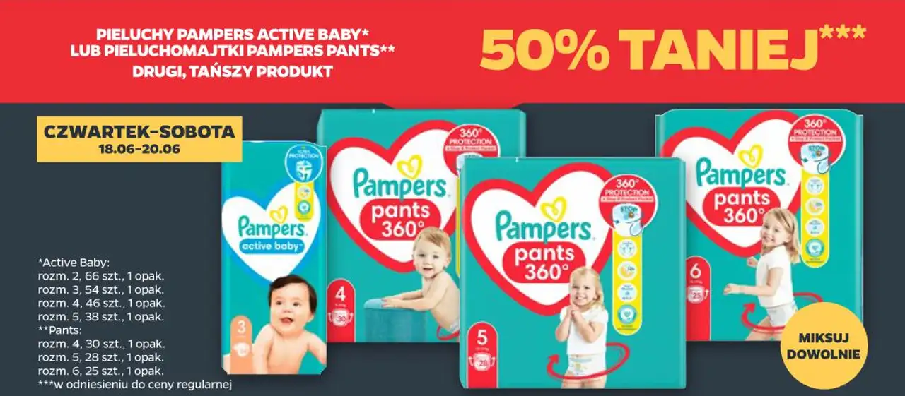 Pieluchy Pampers Active Baby / Pieluchomajtki Pampers Pants