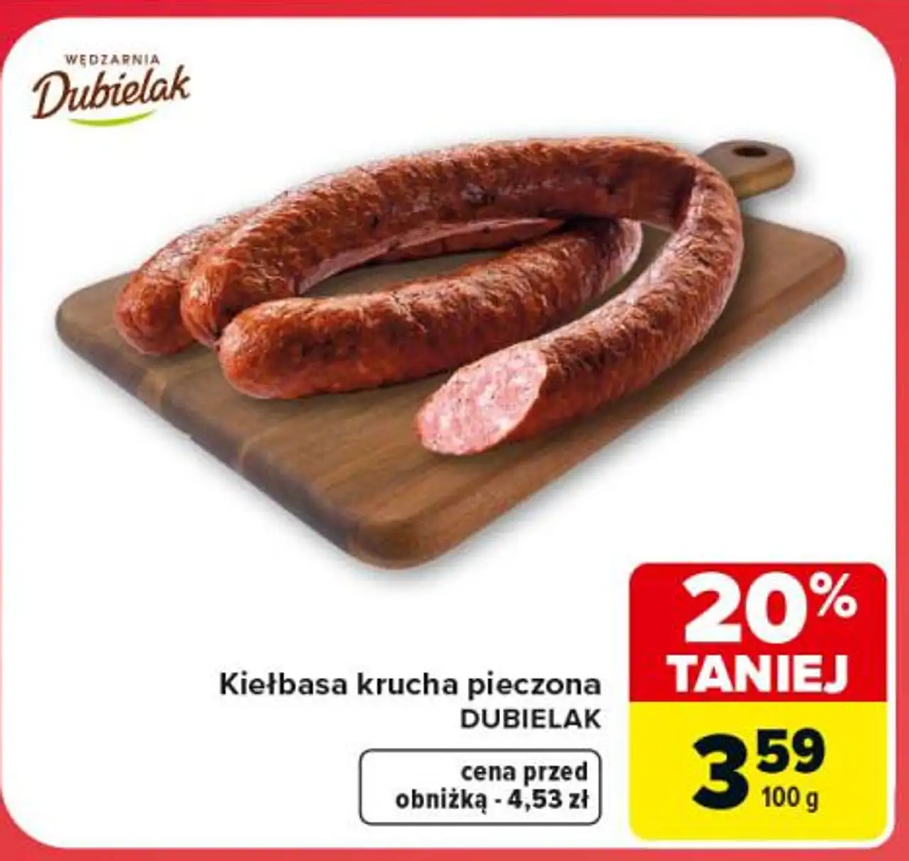 Kiełbasa krucha pieczona DUBIELAK