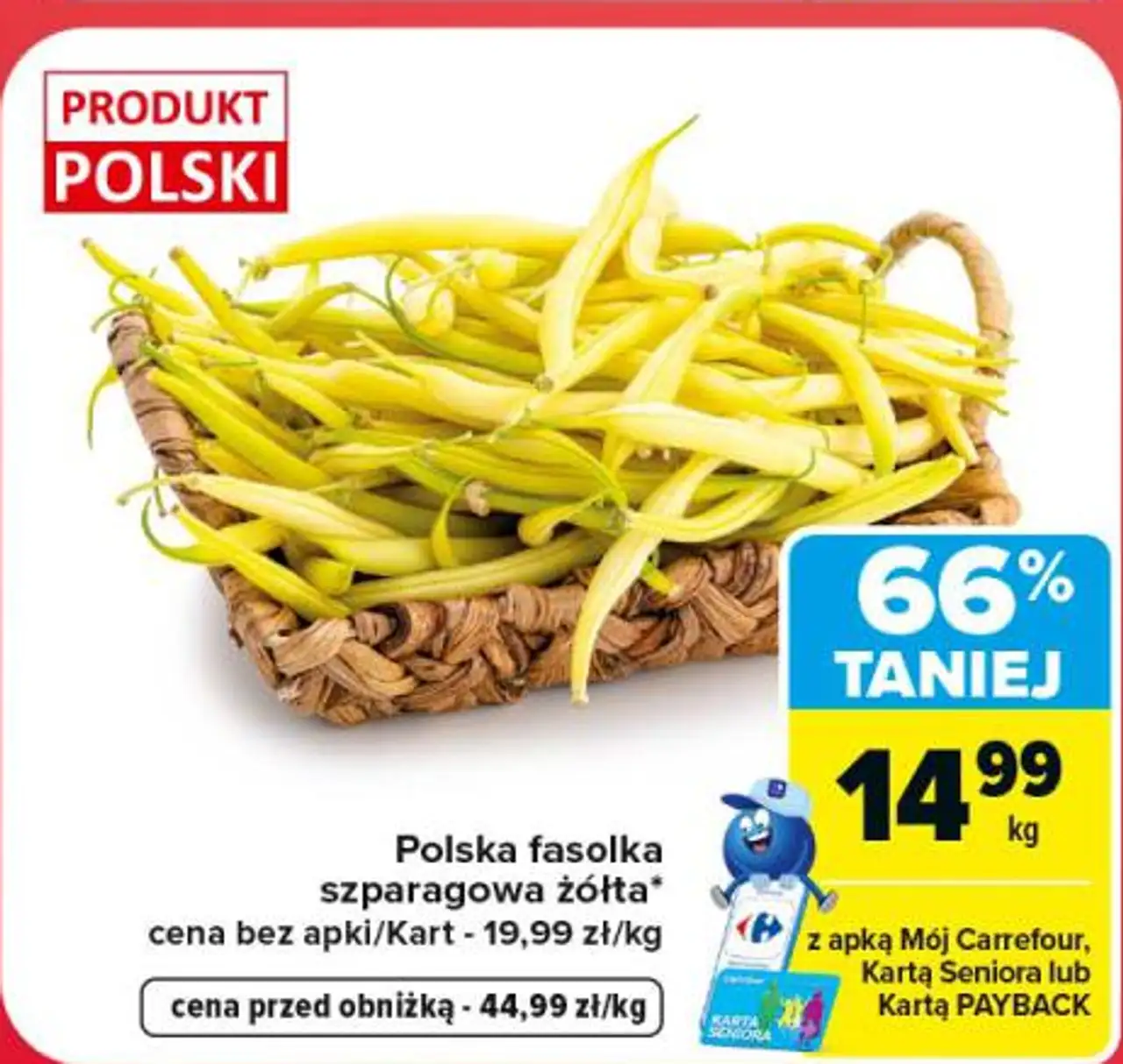 Polska fasolka szparagowa żółta