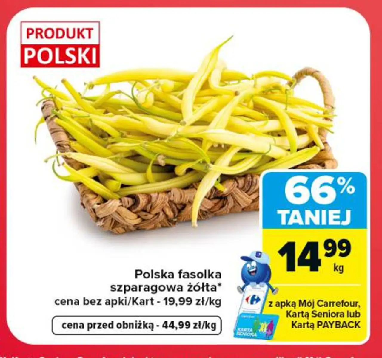 Polska fasolka szparagowa żółta