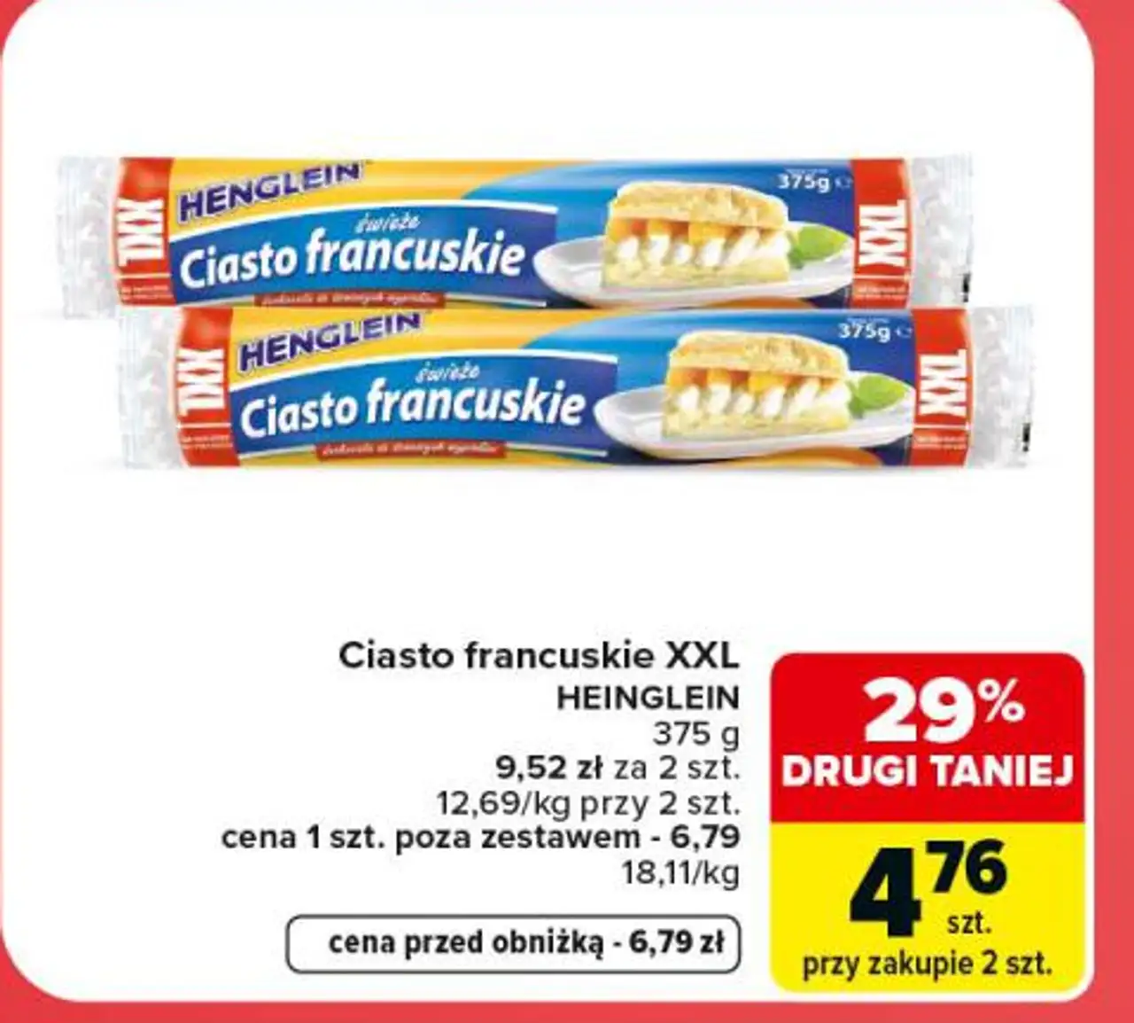 Ciasto francuskie XXL Heinglein