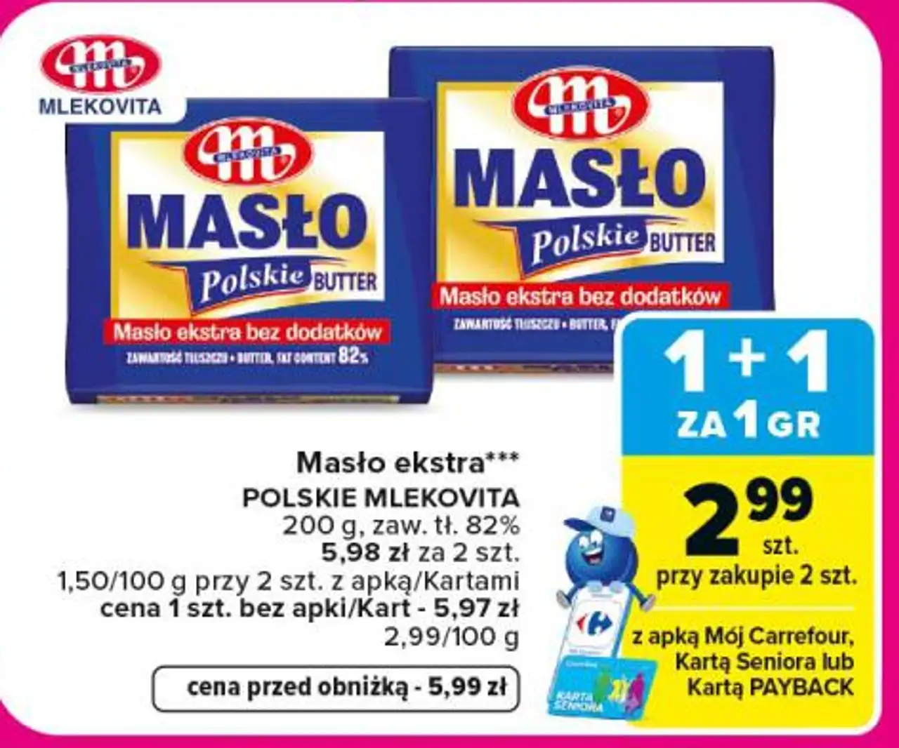 Masło ekstra Polskie Mlekovita