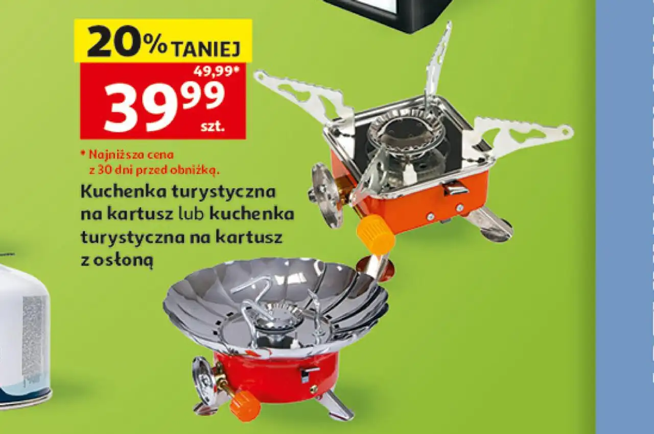 Kuchenka turystyczna na kartusz lub kuchenka turystyczna na kartusz z osłoną
