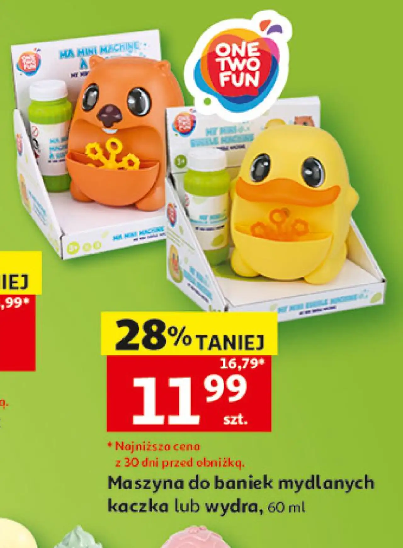 Maszyna do baniek mydlanych kaczka lub wydra One Two Fun