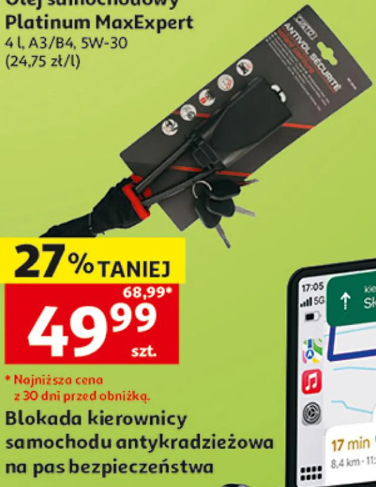 Blokada kierownicy samochodu antykradzieżowa na pas bezpieczeństwa