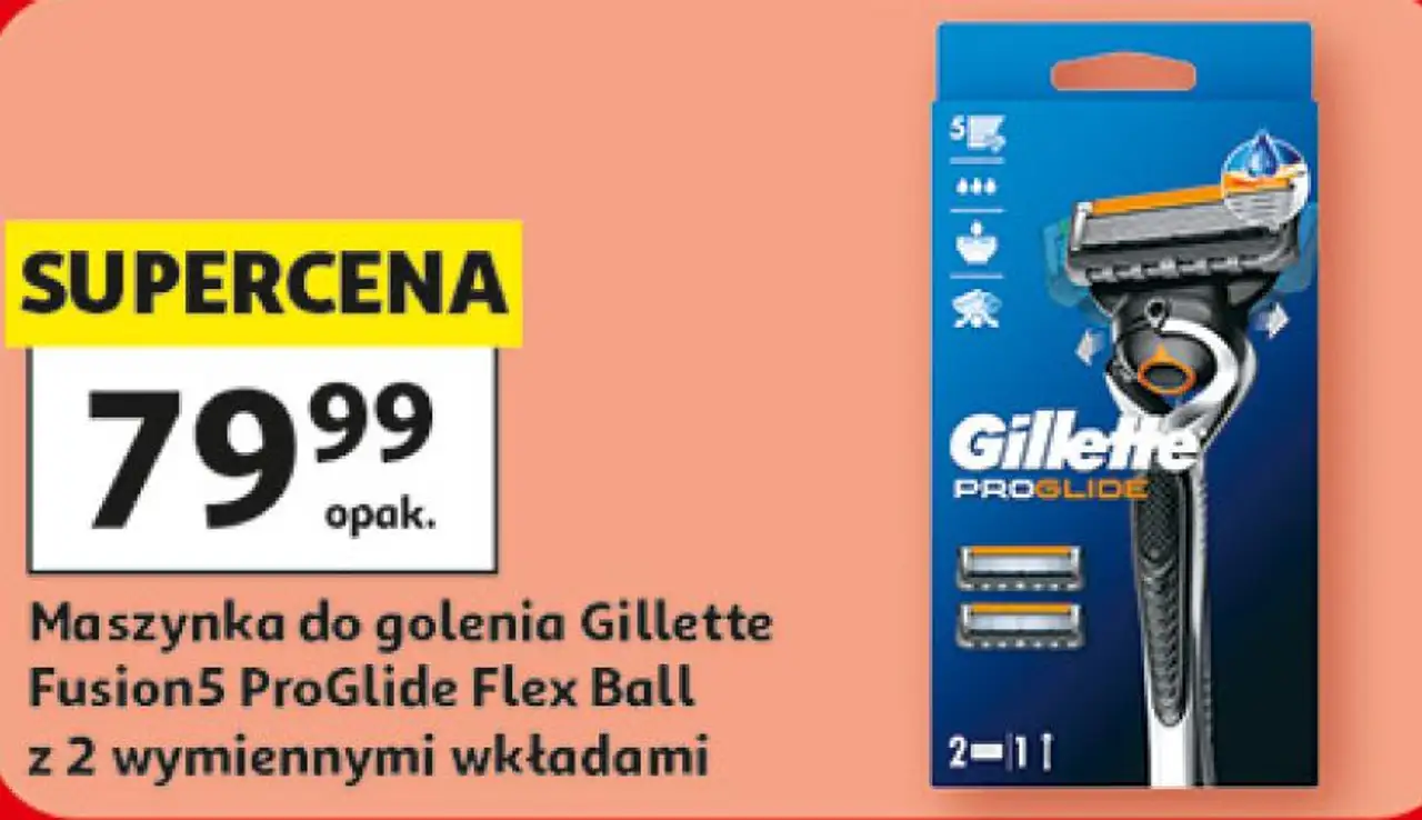 Maszynka do golenia Gillette Fusion5 ProGlide Flex Ball z 2 wymiennymi wkładami