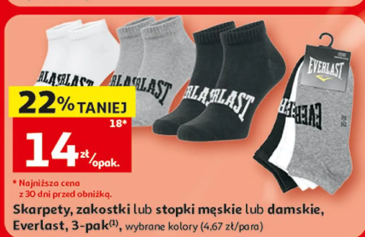 Skarpety, zakostki lub stopki męskie lub damskie Everlast, 3-pak