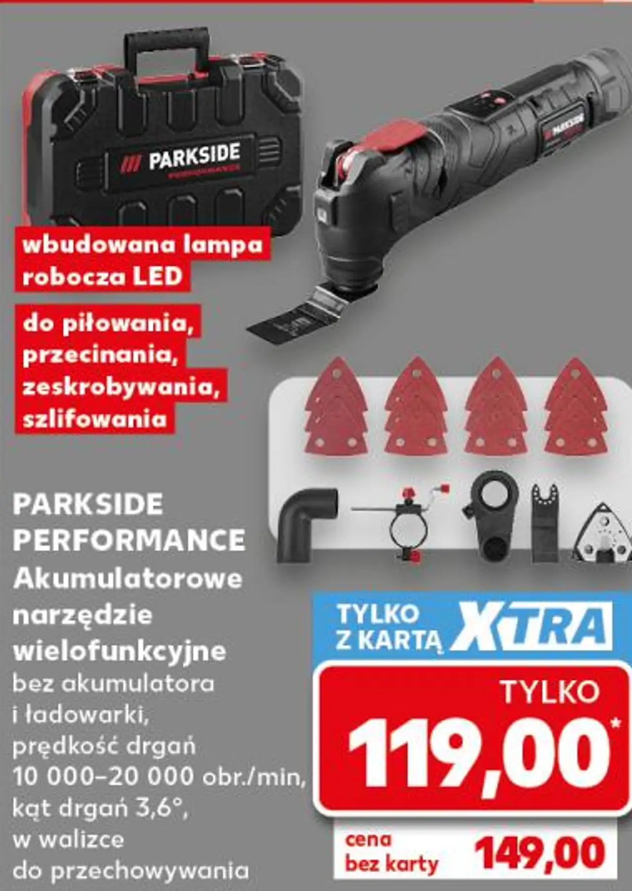 PARKSIDE PERFORMANCE Akumulatorowe narzędzie wielofunkcyjne