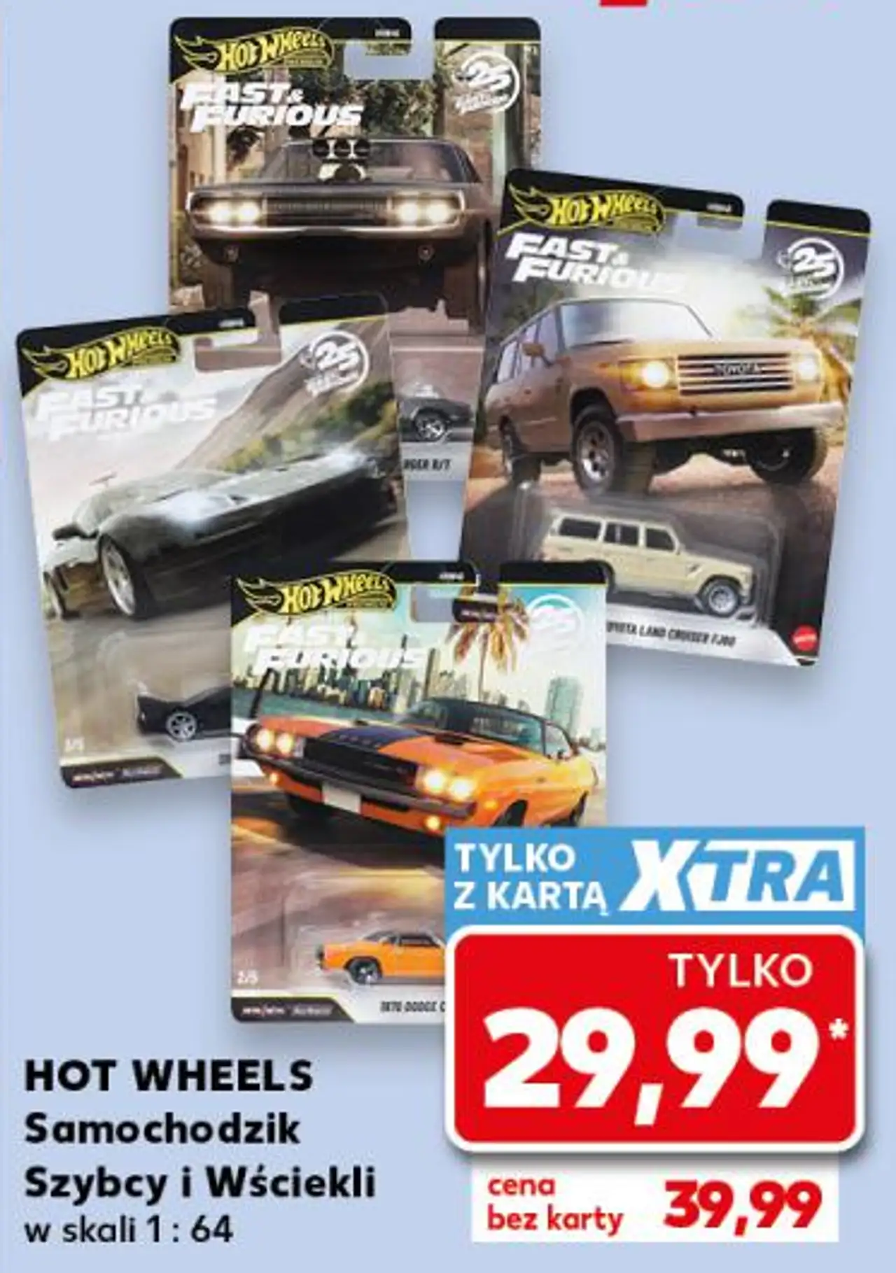 HOT WHEELS Samochodzik Szybcy i Wściekli w skali 1 : 64